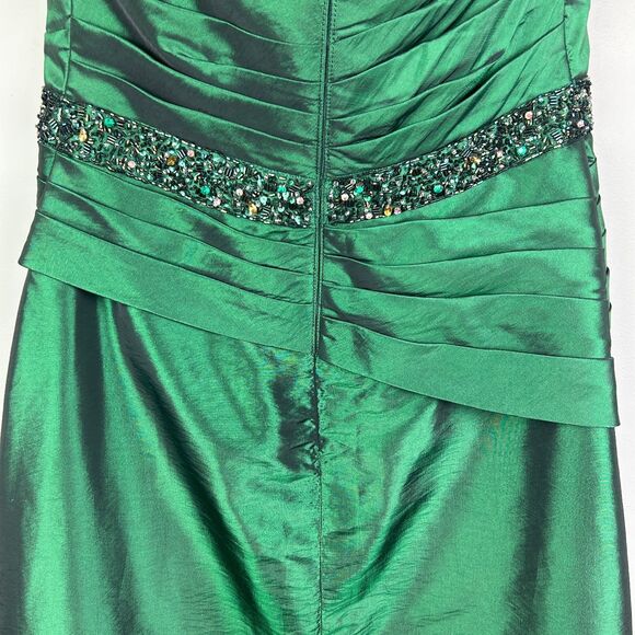 Alyce Designs Strapless Formal Prom Dress Sweetheart Beaded Gown Emerald Green - Picture 7 of 16
